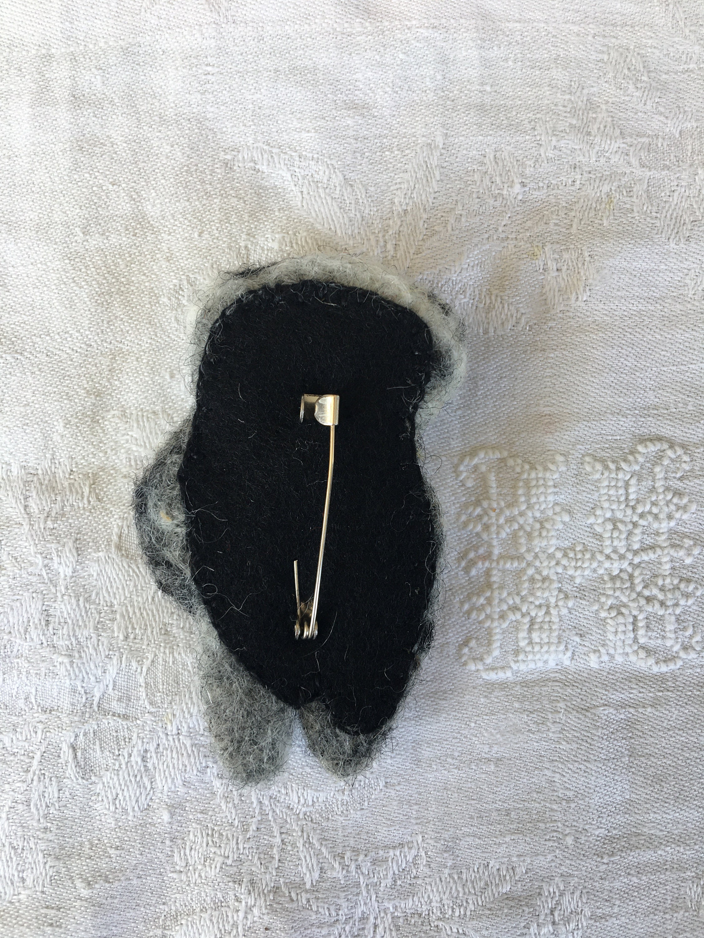 Die Graue Eule Pin aus gefilzter Wolle Schmuck Dekoration | Etsy