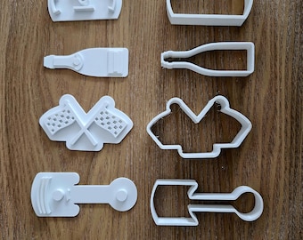 ペストリー用スポーツカークッキーカッターセット