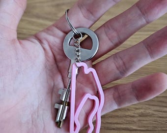 Car Racing Circuit Keychain - Iconic F1 Track Design - Customizable Track and Colors