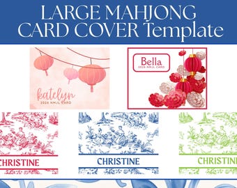 Sjabloon voor grote mahjongkaarten | Bewerkbaar canva-ontwerp (digitale download)