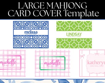 Sjabloon voor grote mahjongkaarten | Bewerkbare canvasontwerpen (digitale download) | Pretty Me-patroonontwerpen