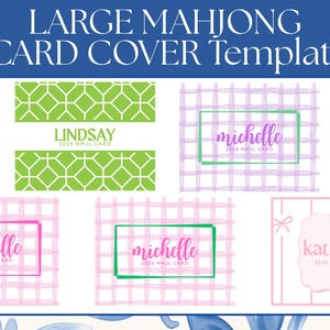 Large Mahjong Card Cover Template | Editable Canva Designs (Digital Download) | Pretty Me Pattern Designs