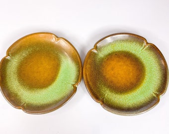 Frankoma Plainsman Green Saucers for Demitasse cups set of 2