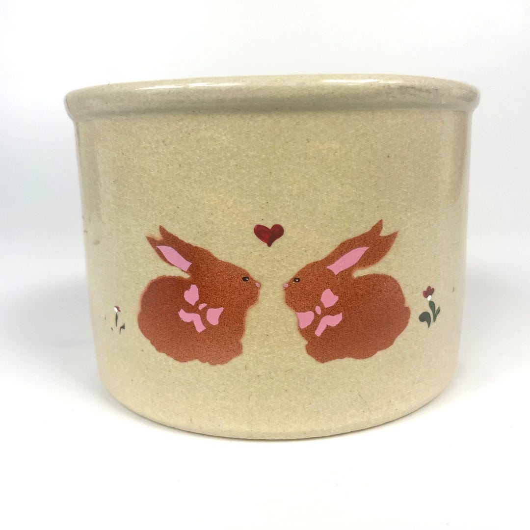 Robinson Ransbottom Bunny Low Jar Hand-painted Rabbits Easter Crock - Etsy