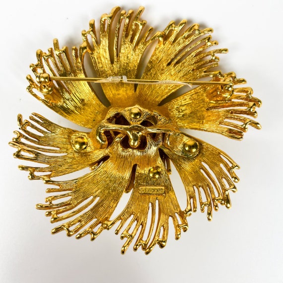 Monet Cordelia Gold Tone  Ropes Brooch - image 3