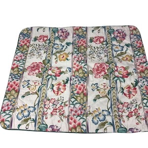 Vintage Croscill Jewel Floral Jacobean Pillow Shams Set Of 2 Standard Size