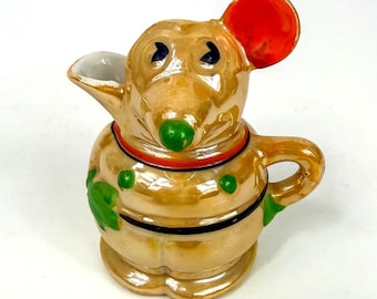 Vintage Lusterware Keramik Mickey Mouse Milchkännchen Krug Disneyana