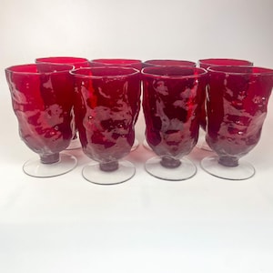 Morgantown Iced Tea Crinkle Rubin Gläser Set mit 8 Stück