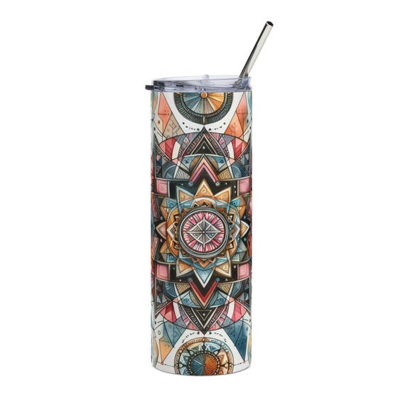 Geometric Mandala Tumbler | 20oz Stainless Steel