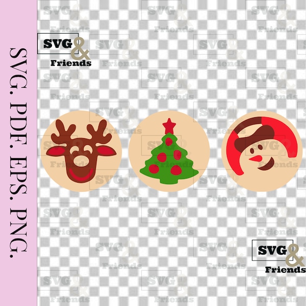 Christmas Sugar Cookie SVG | Christmas Svg - Holiday Svg - Holiday Cookie Svg - Christmas Pillsbury Svg