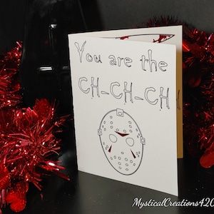Love Card, Jason Voorhees, Anniversary Card, Horror Birthday, Spooky Gift, classic horror, Friday the 13th, Horror Movie, Horror Gifts, 80s