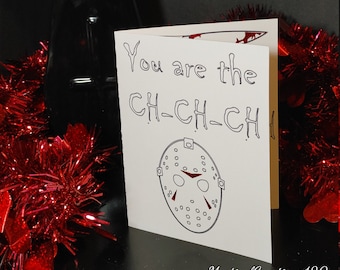 Love Card, Jason Voorhees, Anniversary Card, Horror Birthday, Spooky Gift, classic horror, Friday the 13th, Horror Movie, Horror Gifts, 80s