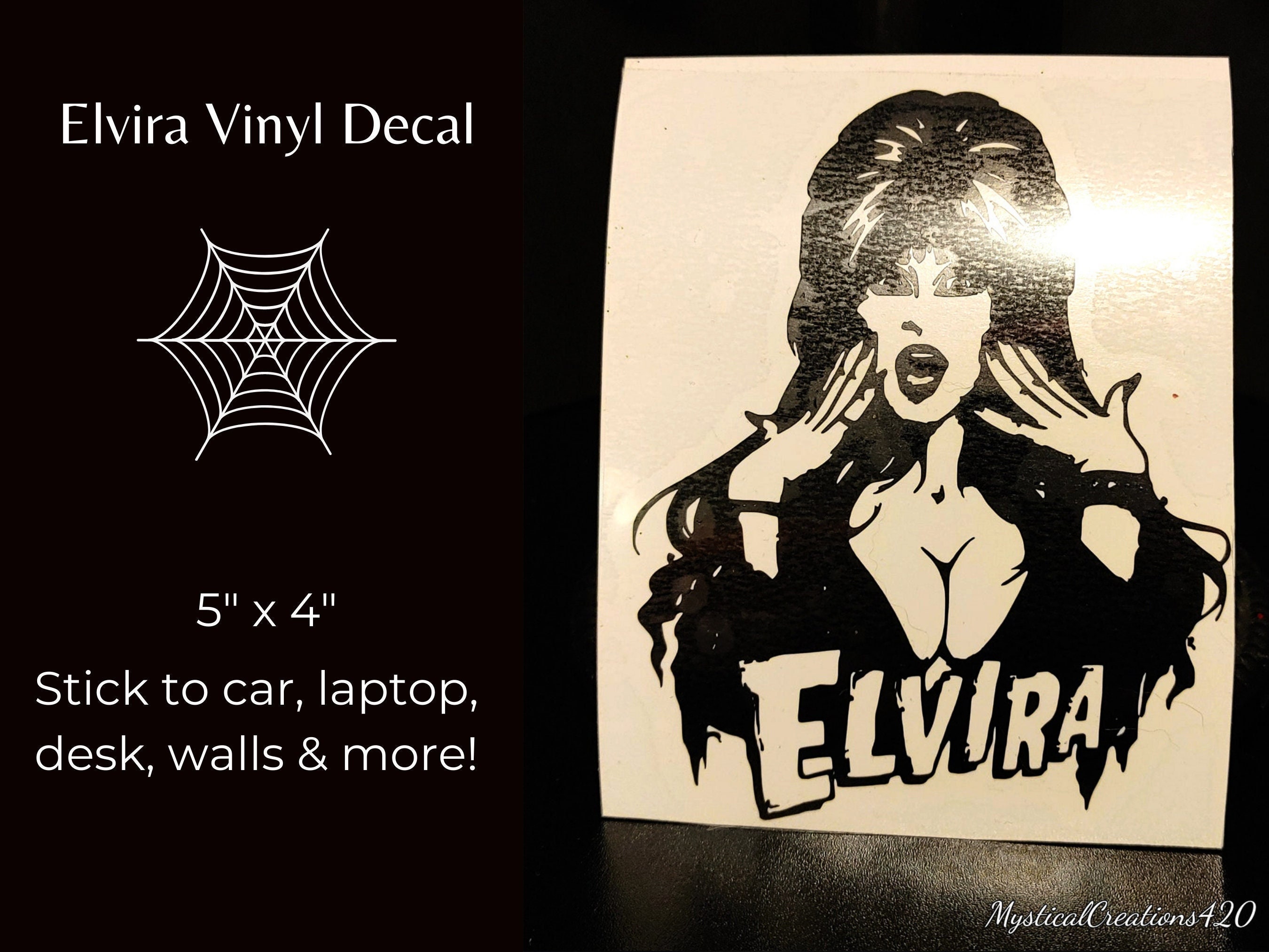 Elvira Mistress of the Dark Diecut Vinyl Sticker Decal Horror Goth 