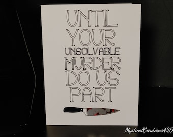 Love Card, Unsolved murder card, Anniversary Card, True crime, Birthday Gift, classic horror, Horror Movie, Horror Gifts, Dateline