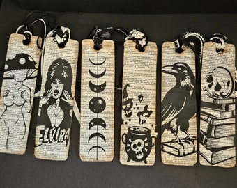 Witchy Horror Bookmarks: Gothic Coffin Design, Reading Gift