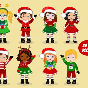 クリスマス キッズ / 子供 - デジタル クリップアート、クリスマス クリップアート