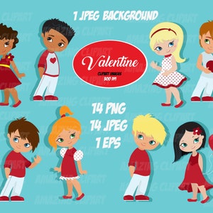 My first Valentine, Valentine kids clipart, My Cute Valentine, Valentine&#39;s Day clipart