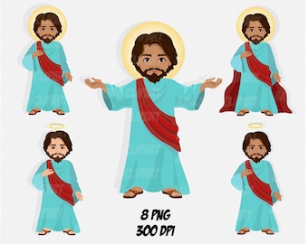 Jesus Christ religious clipart, nativity art, Bible story 2.  Instant Download - PNG Files