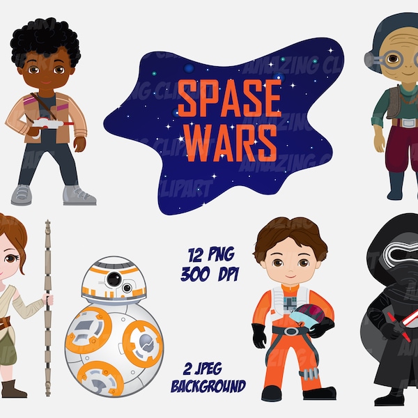 Space character clipart 2. Space Wars Digital Clip Art. Space Wars Party. Planner Stickers