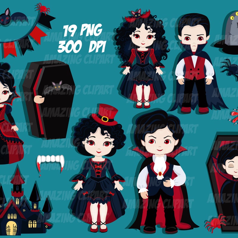 Girl Kid Vampire Costume - Etsy