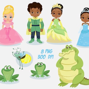 ClipArt in formato digitale "Царевна-лягушка". Principessa e principessa. Царевна-лягушка