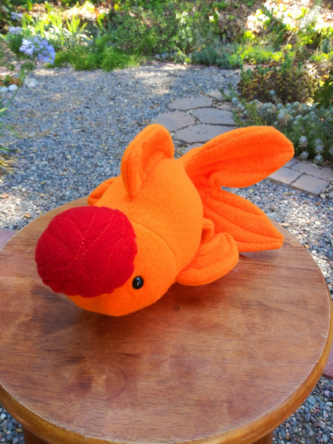 Plush red cap oranda orange goldfish toy fish Etsy