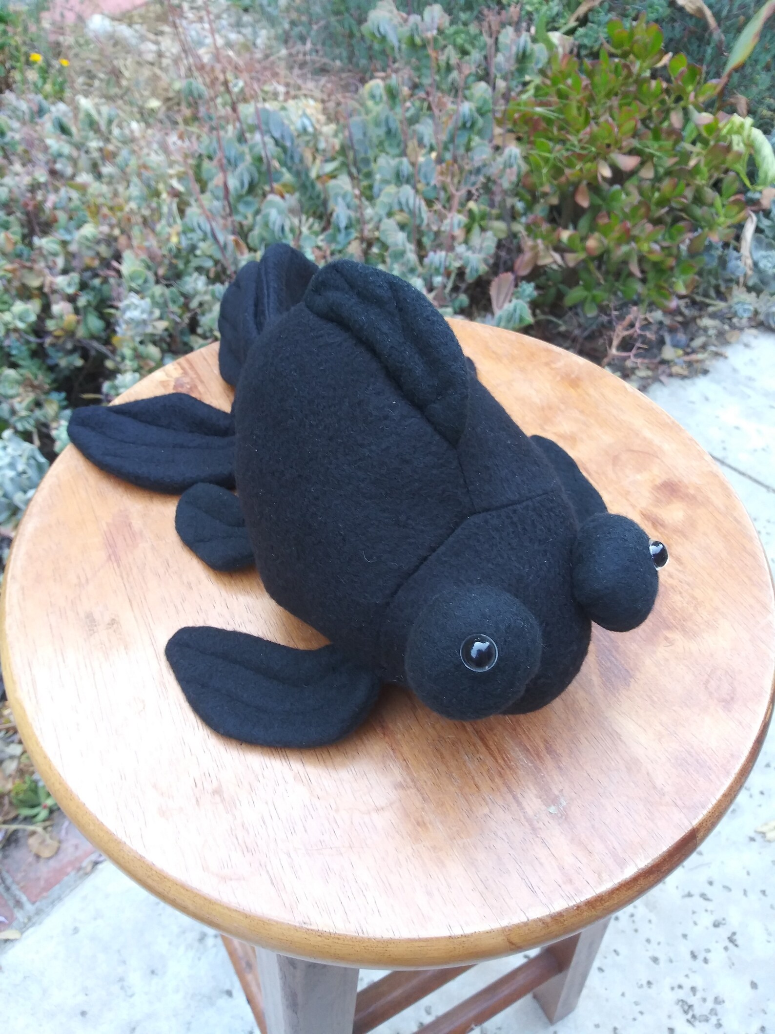 Black moor plush goldfish plush toy fish | Etsy