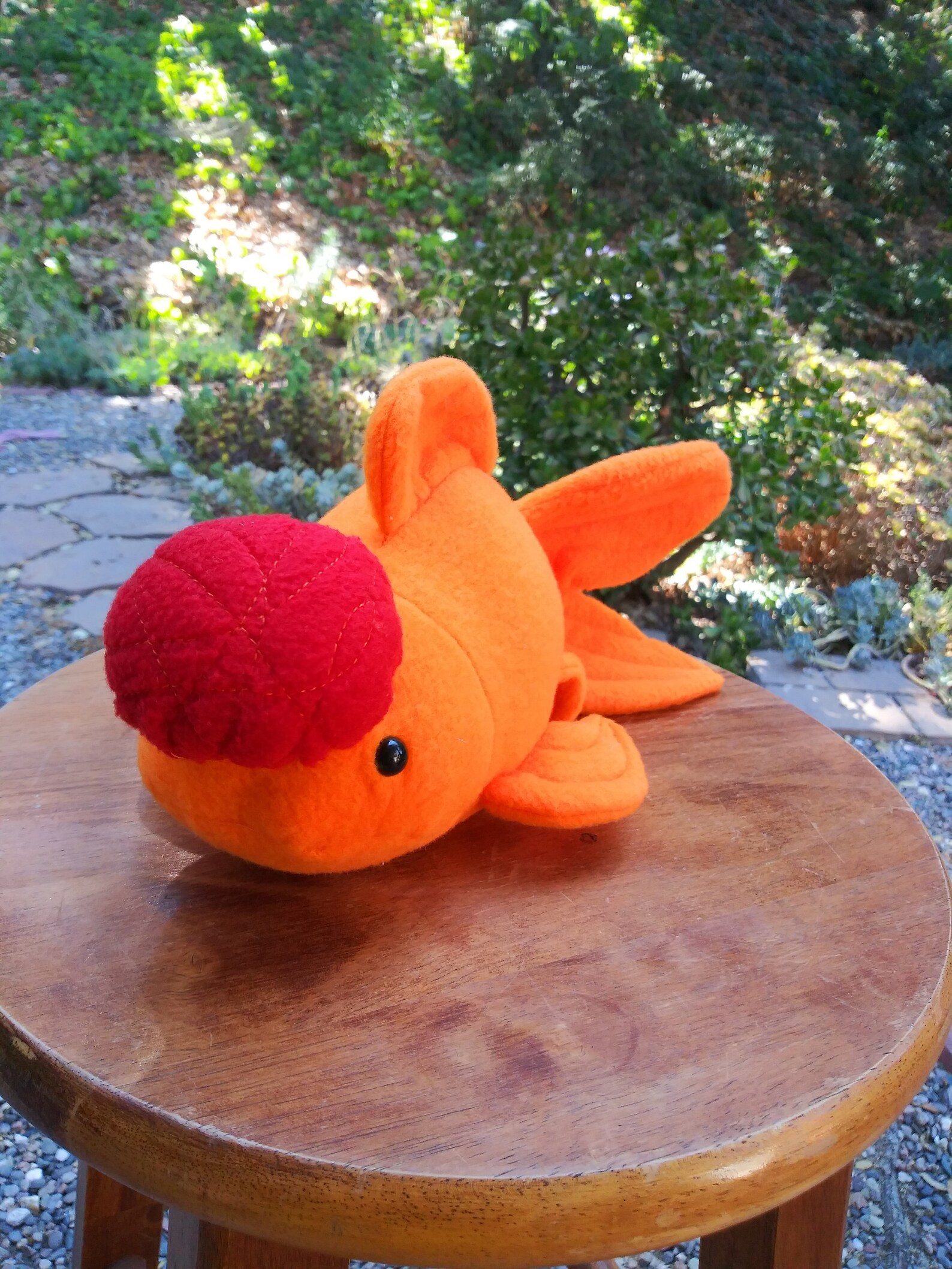 Plush red cap oranda orange goldfish toy fish Etsy