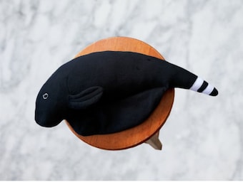 Plush black ghost knife fish plush animal fish