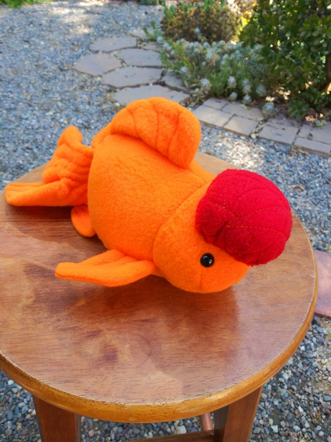 Plush red cap oranda orange goldfish toy fish Etsy