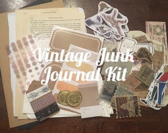 Kit de diário de lixo vintage