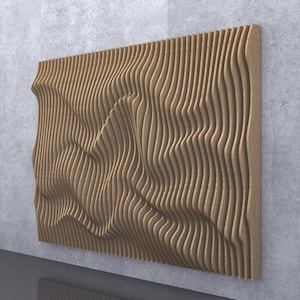 Parametric Wavy Wooden Wall Decor - 01 / CNC files for cutting