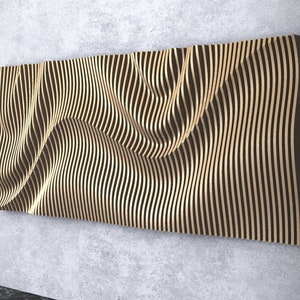 Parametric Wavy Wooden Wall Decor - 25 / CNC files for cutting - *Premium Project*