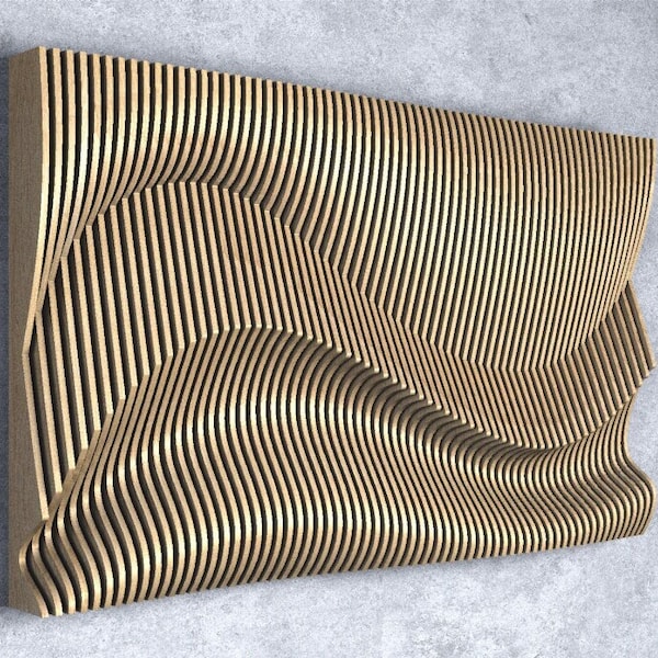 Parametric Wavy Wooden Wall Decor - Etsy