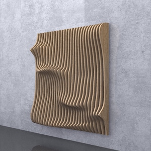 Parametric Wavy Wooden Wall Decor - 08 / CNC files for cutting