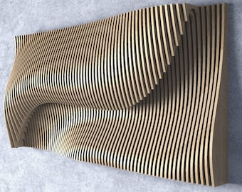 Parametric Wall Art [36] CNC Files | Modern Wooden Wall Panel DXF | Digital Download