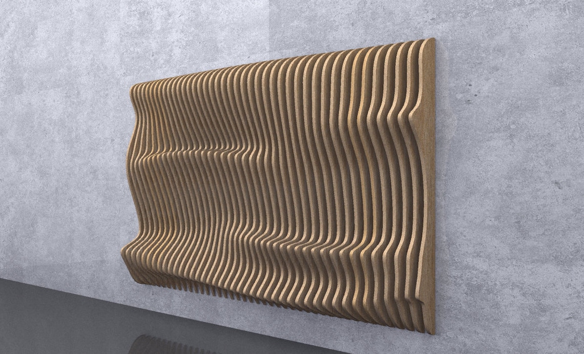 Parametric Wavy Wooden Wall Decor 09 / CNC Files for Cutting - Etsy