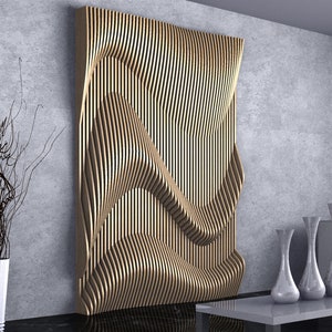 Parametric Wavy Wooden Wall Decor 33 / CNC files for cutting