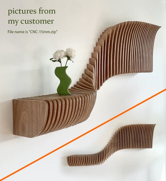 Parametric 3D Wall Art Shelf - Homey Decoration