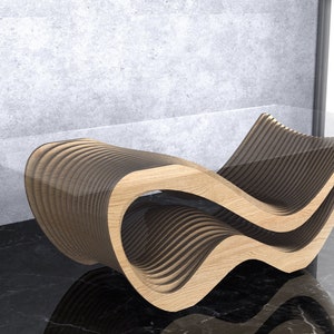 Parametric Wavy Wooden Furniture 30 - Dinner Table / CNC files for cutting