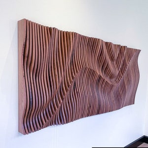 Parametric Wavy Wooden Wall Decor 25 / CNC files for cutting image 2