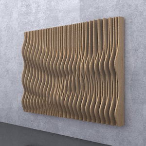 Parametric Wavy Wooden Wall Decor - 05 / CNC files for cutting