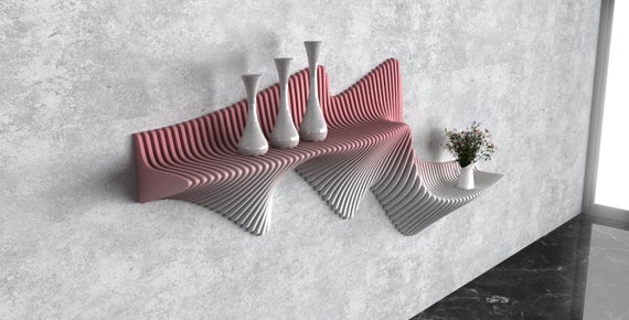 Parametric Shelf [53] CNC Files | Modern Wooden Shelf DXF Plans