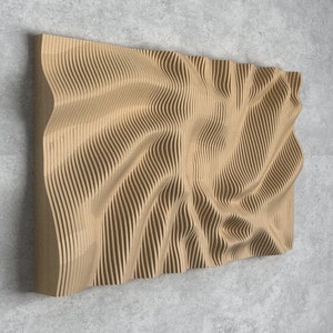 Parametric Wavy Wooden Wall Decor 42 / CNC files for cutting