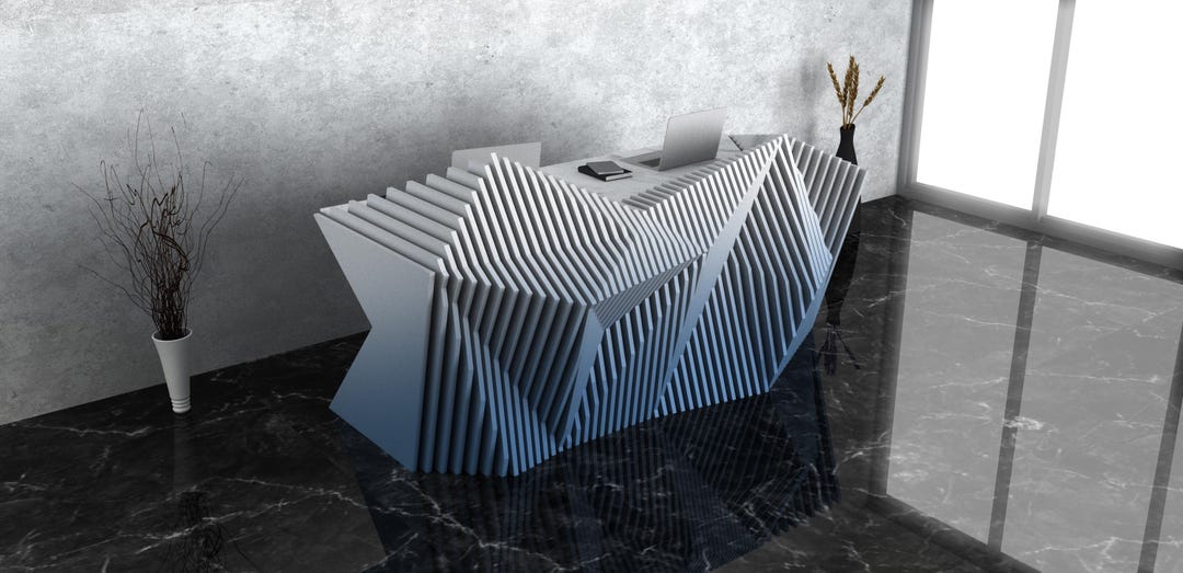 Parametric Reception Front Desk [50] CNC Files | 