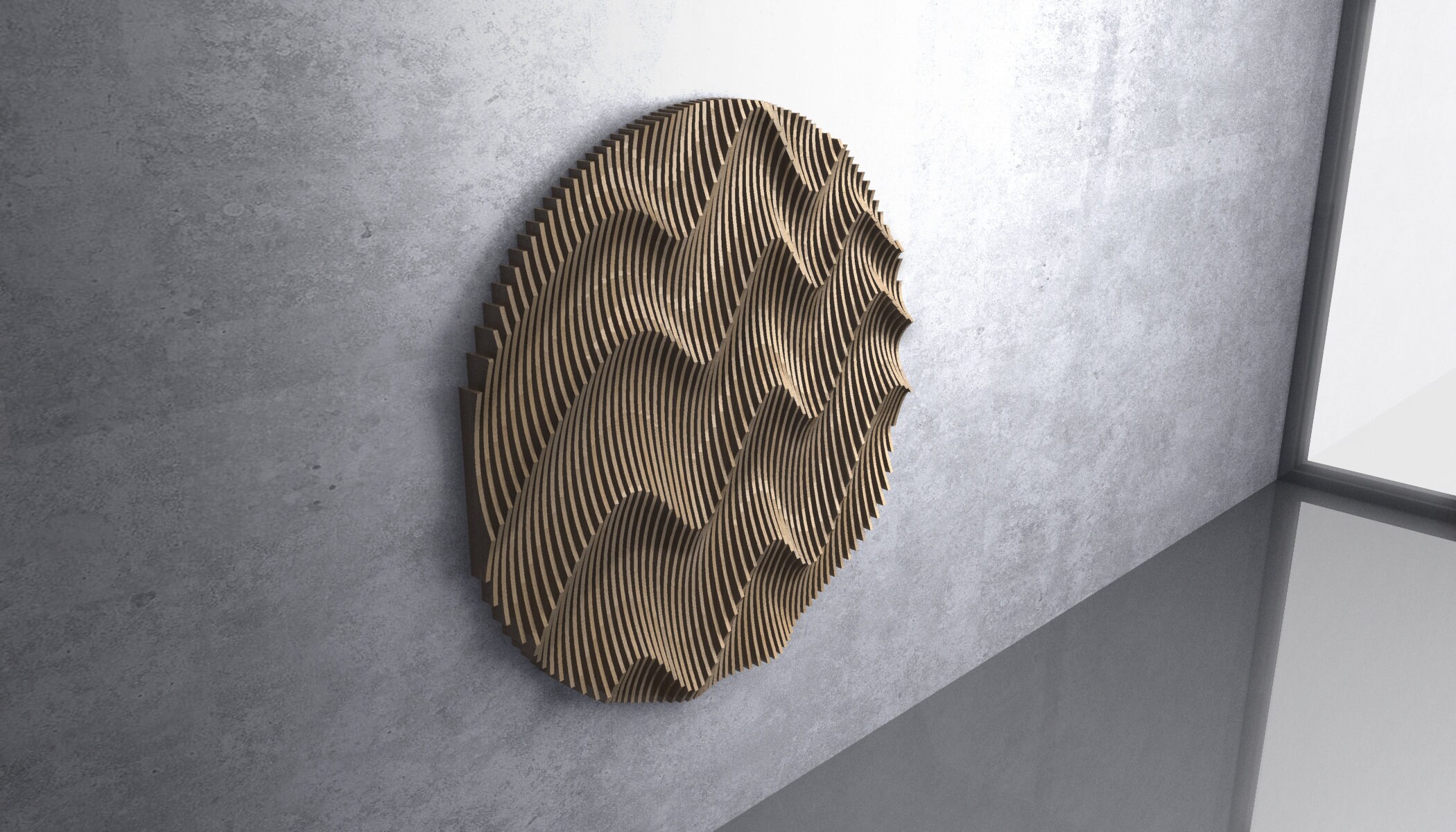 Parametric Wavy Wooden Wall Decor 19 / CNC files for cutting | Etsy