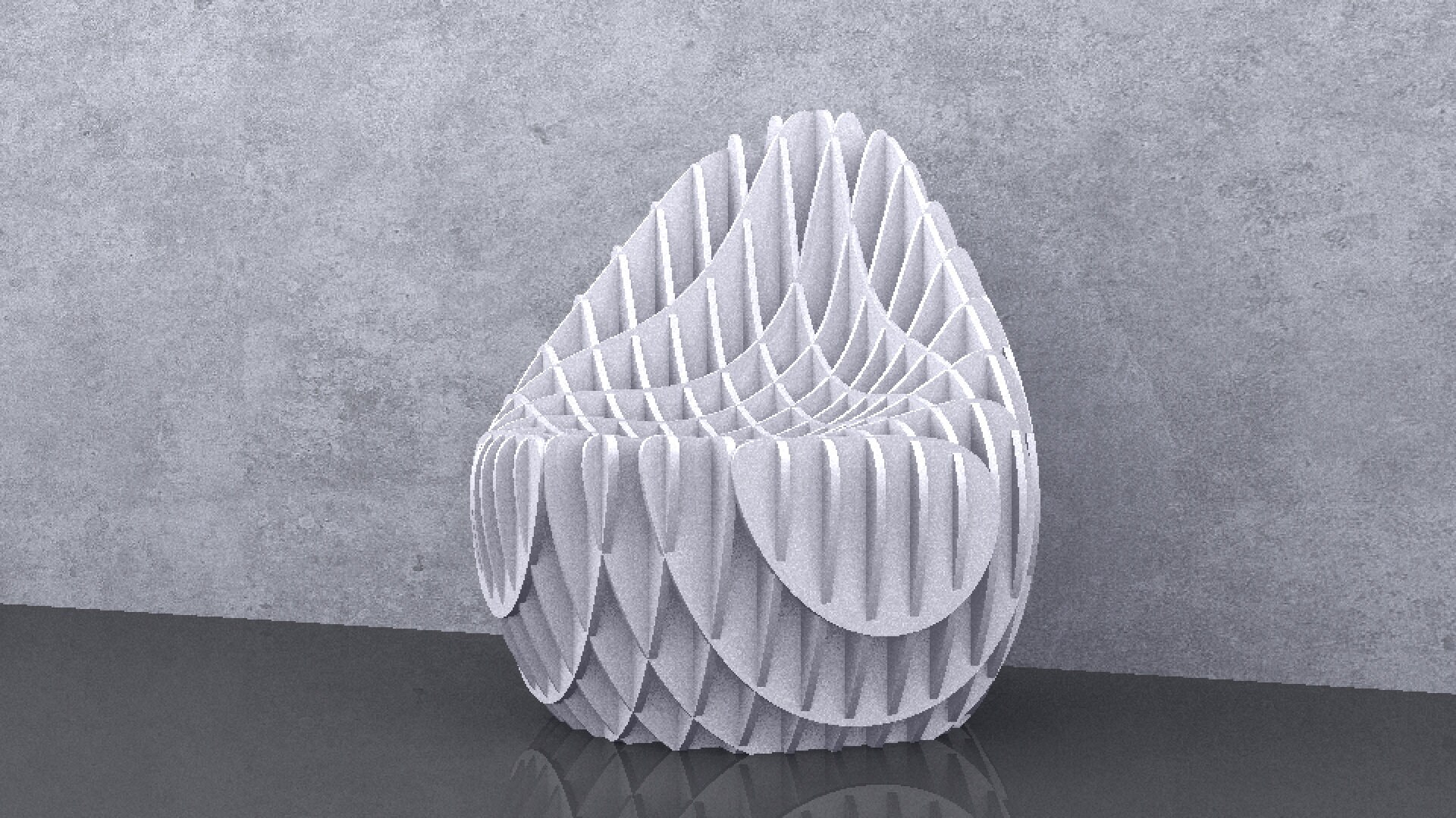Parametric Chair [07] CNC Files | Modern Sculptural Chair DXF | Digital ...