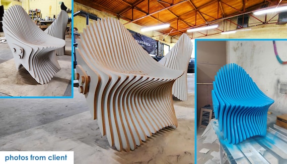 Parametric Chair [40] CNC Files | Organic Sculptural Seating DXF