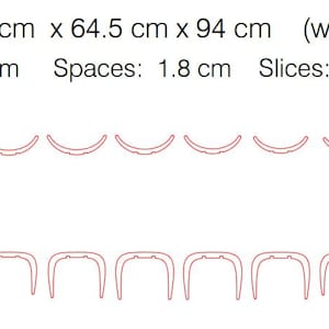 Parametryczne faliste meble drewniane 20 Projektowanie krzeseł / pliki CNC do cięcia zdjęcie 4