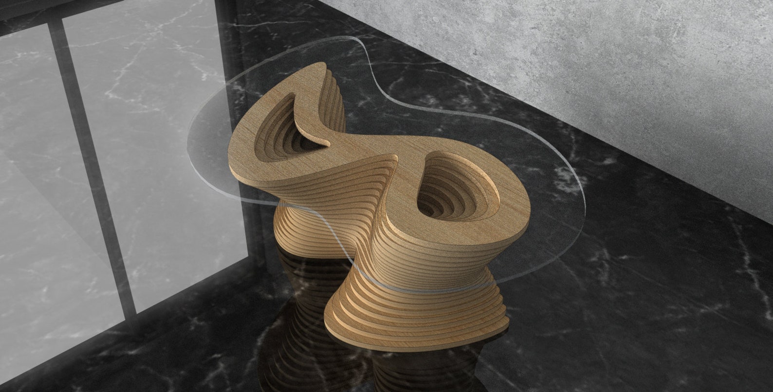 Parametric Wavy Wooden Furniture 44 - Coffee Table Design / CNC Files ...